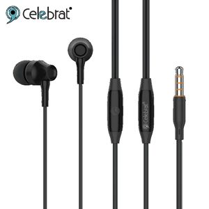 Celebrat G25 Egronimic LossLess Sound earphones with microphone TPE material gaming earphone headphone, 3.5mm, 1.2m, Black