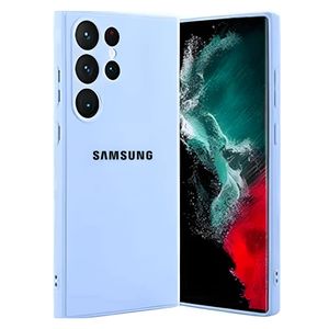 Cover Liquid Silicon case for Samsung S26ULTRA.Silicone cases are popular for their soft touch, excellent grip, and reliable shock absorption-SKY BLUE