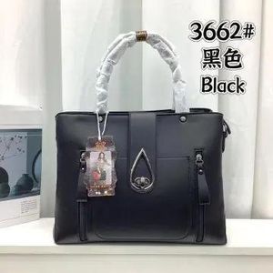 Elegant Women's Structured Handbag Stylish PU Leather Classic Bag - Black