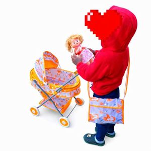 3in1 Foldable doll stroller set /Baby Doll Pram Toy (Role Play Set)