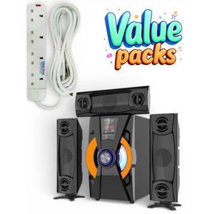 Power King sweet home V642 BASS HomeTheatre SubWoofer Sounds/BT/USB/FM//plus free 4 way power extension 