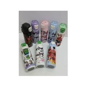 Cartoon Themed Thermo Flask 500ml Insulated Stainless Steel Water Bottle for Kids Leakproof Portable Vacuum Flask for Hot and Cold Drinks School Travel Office Durable Cute Design