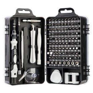 115-in-1 magnetic precision screwdriver kit for repairing computers, PCs, watches and mobile phones.