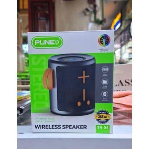 Punex  black SK-04 Wireless Bluetooth Speaker – RGB Light, USB/TF Support