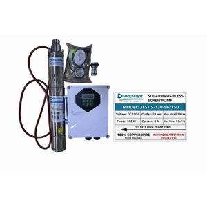 Premier Reliable Solar Borehole Pump 130m Head 110V DC
