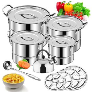 KITCHA 14-Piece Stainless Steel Cookware Set – Induction Compatible