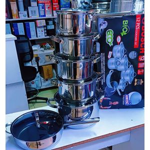 Bosch  12 Piece Stainless Steel Cookware Set – Made in Germany