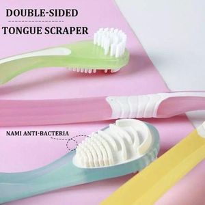 Double Sided Silicone  Tongue Cleaner