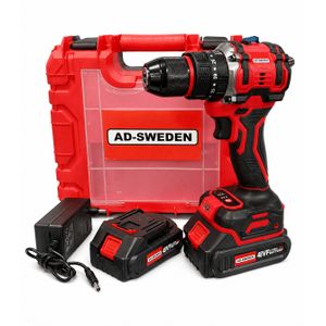 48V Cordless Drill Machine – Brushless Power Drill Set with 2 Batteries, Charger & Carry Case