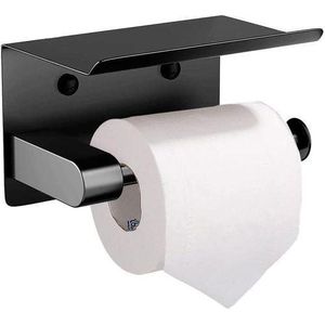 Share this product    Toilet Paper Holder with Phone Shelf, Wall Mounted, for Bathroom, Living Room, Restroom, RV, and so on, Stainless Steel-Rustproof,Tissue Roll Holder with Storage Shelf