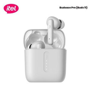 Itel  Wireless BT Earpods with 10mm Bass Boost Driver,75h Super Long Battery Life, 4 Mic AI Call Noise Cancellation - White