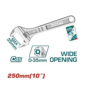 TOTAL THT1010103 Adjustable wrench Length:250mm(10")
