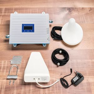 Easy Setup LTE Repeater Tri Band GSM Mobile Cell Phone Networks Signal Booster 
