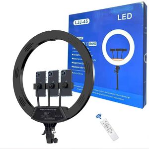 LJJ-45 18" LED Ring Light with Adjustable Tripod & Phone Hol