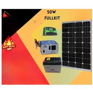 Sunnypex 50Watts Solar Panel +33Ah Solar Battery +150Va Solar Power Inverter +10Ah Solar Charge Controller