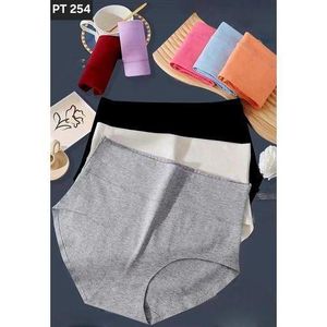 4pcs Cotton Underwear High Waisted Full Briefs Breathable Ladies Panties NORMAL SIZE