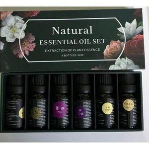 Natural essential oil set of 6 pieces(10ml each bottle)