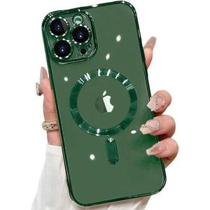 Magnetic Case for iPhone 15 Pro 6.1 inch Case Compatible with MagSafe Built-in Camera Lens Protector