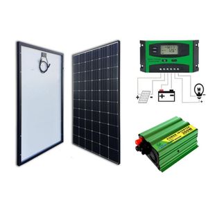 Solarmax 200Watts Solar Panel 25 Years Warranty All Weather Mono Solar Panel + Free 10A Solar Charge Controller + Free 300W Solar Power Inverter   DC To AC Solar Inverter