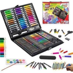 Art Set Drawing Set, 150pcs Kids Painting Set, Oil Painting Stick Watercolor Pencil Crayon Art Supplies f