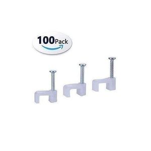 100pcs of Either 8mm,9mm,10mm or 12mm Cable Clips - White