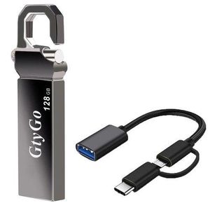 GtyGo  128 GB OTG Usb Flash Drive USB3.0 Adapter Type C 3 Units In 1 Set