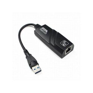 USB 3.0 SPEED TO RJ 45 External Network Card LAN Adapter 10/100/1000 Mbps Gigabit Ethernet(Black)