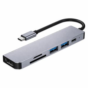 Type-C 6-in-1 Docking Station with HDMI, USB Ports & Ethernet