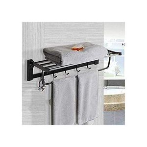 black metalic 55cm bathroom towels rack