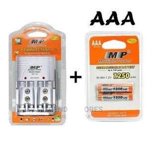 Multiple Power  AAA Rechargable Batteries + 4 In 1 Rechargable Battery Charger