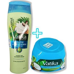 Vatika Volume & Thicknesses Shampoo 400ml + Cream 140g - COCONUT bc