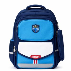 Kids School Backpack with Pencil Pouch For kids between 8 and 12 years – Durable, Spacious & Ergonomic (Blue)