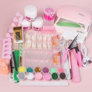ARHANORY Acrylic Nail Art Tools Acrylic Powder Shiny Glitter Nail Manicure File Nail Dryers Gel Nail Kit