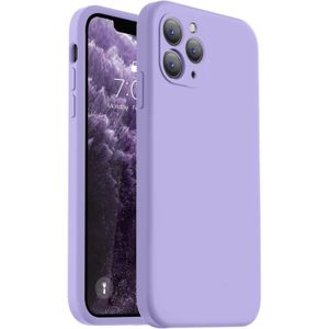 Soft Silicone Slim Fit Cover Anti-Scratch Shockproof Case for Apple iPhone 12 Pro Max - Purple