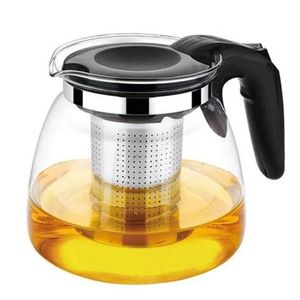 1100ML heat resistant glass tea decanter with diffuser, coffee tea beverage pot