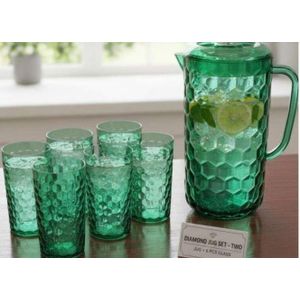 Star DIAMOND JUG & TUMBLER PLASTIC SET – 7PCS