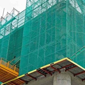 3m x 50m Construction Safety Net - Scaffolding & Debris Protection - Dark Green