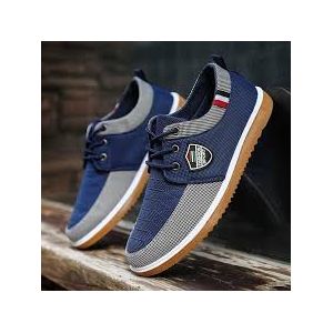 Men's Casual Shoes Big Size Sneaker Blue/Gray-EU 47