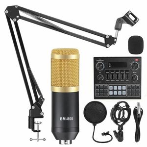 BM800 Podcast Recording Microphone With V9 Live Audio Interface Sound Card Kit