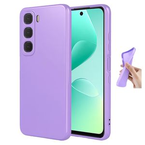 Soft Silicone Slim Fit Cover Anti-Scratch Shockproof Case for Infinix Hot 60 Pro - Purple