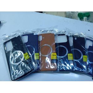 Leather Textured MagSafe Case for Samsung Galaxy Note 20 – Slim Faux Leather Magnetic Back Cover, Shockproof Anti-Scratch Protective Case with Wireless Charging Support (Black)