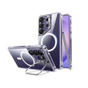 Samsung Galaxy S26 Ultra Phone Case with Stash Stand, Compatible with MagSafe, Military-Grade Protection, Magnetic Case, Scratch-Resistant Back Cover, Clear