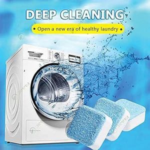 Washing Machine Cleaner Descaler 24 Pack - Deep Cleaning Tablets For HE Front Loader & Top Load Washer, Septic Safe Eco-Friendly Deodorizer, Clean Inside Drum and Laundry Tub Seal