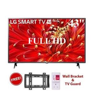LG 43 Inch Smart TV 43LM6370 Full HD LED HDR webOS Netflix YouTube WiFi Bluetooth DVB-T2/S2 – Black.(1YR WRTY)+FREE BRACKET+TV GUARD