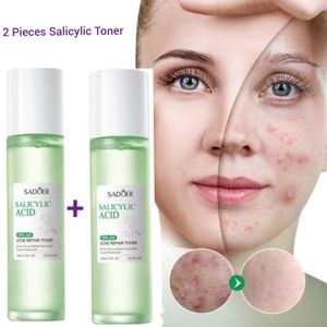 SADOER 2 Pieces Salicylic Acid 3 %  Face Toner Skin Care Set With Contains Centella Asiatica, Niacinamide and Collagen Anti Aging Pimples Remover,Skin Barrier Repair for Acne Prone Sensitive Skin Care, Clogged Pores, Oily Skin  Face Toner DISPEL ACNE TONER