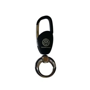 Stainless Steel Teardrop Key Ring Durable Metal Key Holder with Iconic VW Logo.