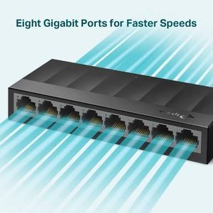 TPLink  LS109P 9-Port 10/100Mbps Desktop Switch with 8-Port PoE+