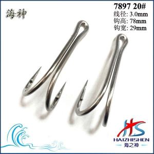 WIFREO 20PCS High Carbon Steel 60 Degree Jig Hook Thicked Soft Worm Hooks  For Seawater Freshwater Fishing Forged Steel Wire Hook