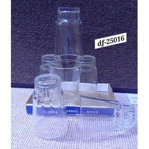 6 pcs Elegant Clear Glass Set – Durable & Stylish Everyday Use Premium Glassware Set – Modern Design for Home & Kitchen Classic Transparent Glass Cups – Strong & Multipurpose