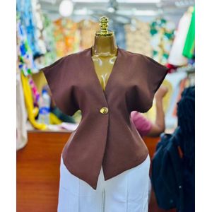 Elegant women's wrap blazer top